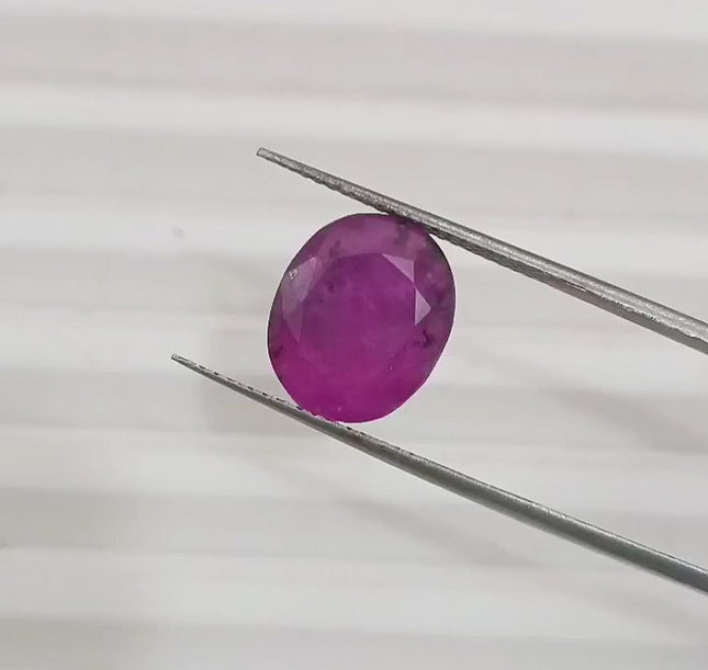 Certified 4.96ct Natural Untreated Mozambique Ruby.