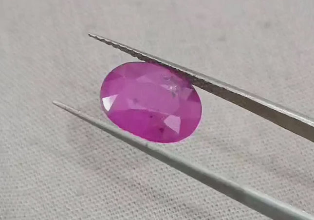 3.12ct Mozambique Ruby Natural Untreated Gemstone GSI Certified