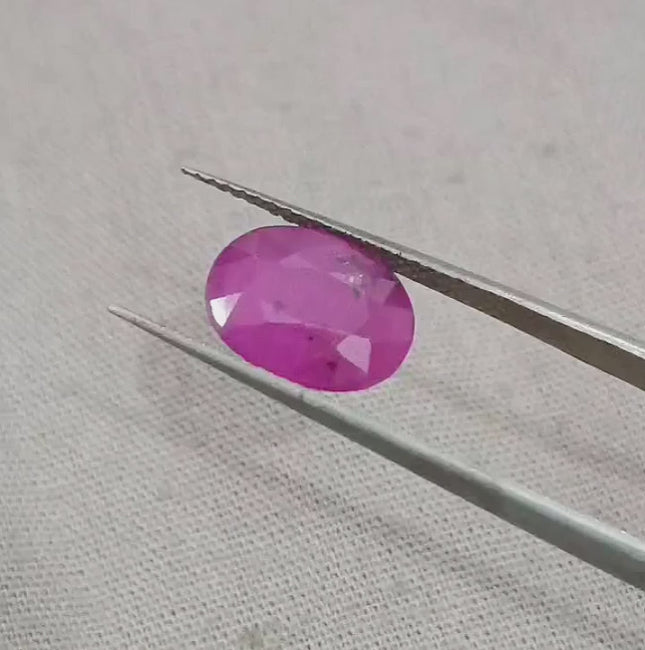 3.12ct Certified Natural Untreated Mozambique Ruby.