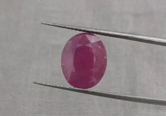 GSI Certified 5.00ct Ruby Natural Untreated Gemstone