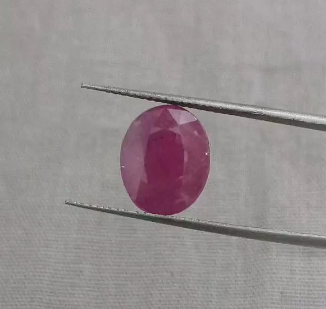 Big Certified 5.00ct Natural Untreated Ruby.