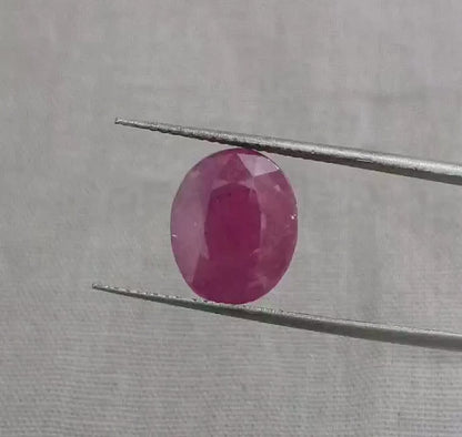 GSI Certified 5.00ct Ruby Natural Untreated Gemstone