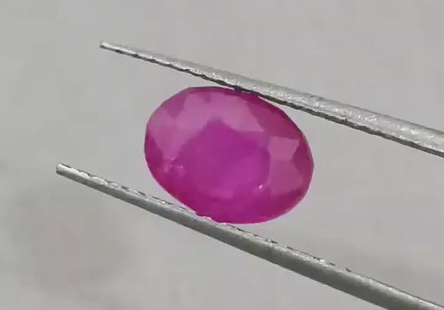 GSI Certified 1.74ct Burmese Ruby, Natural Untreated Gemstone