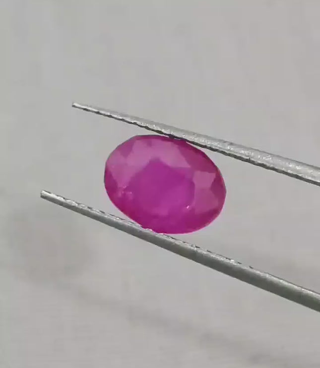 Certified 1.74ct Natural Untreated Burmese Ruby.
