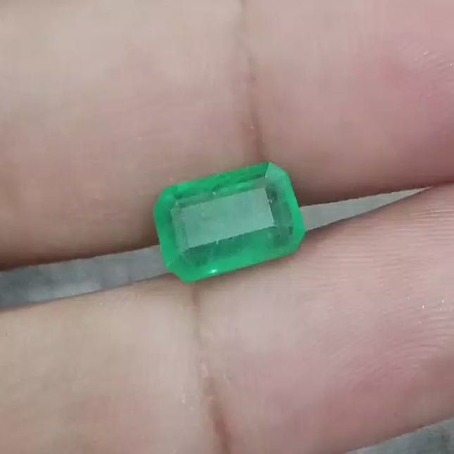 GSI Cerified 3.46ct Zambian Emerald, Natural Gemstone