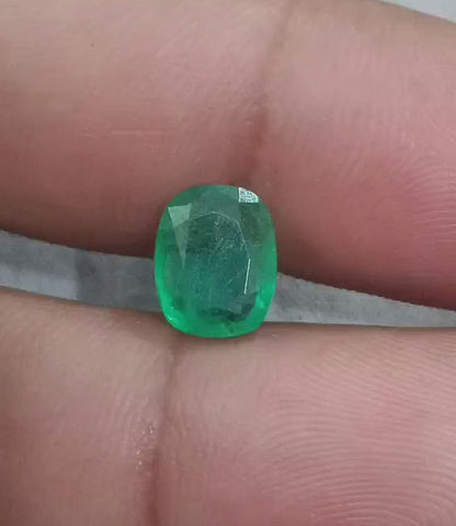 GSI Certified 2.41ct Zambian Emerald, 100% Natural Emerald