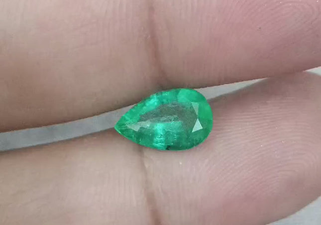 1.81ct Medium Intense Green Emerald, Natural Gemstone