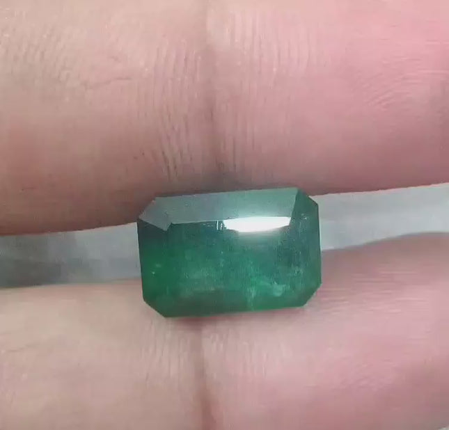 7.55ct Deep Green Zambian Emerald, Natural Gemstone