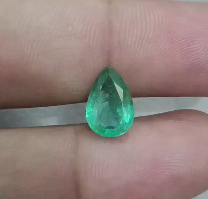 2.63ct Medium Deep Green Zambian Emerald, 100% Natural Earth Mined Gemstone