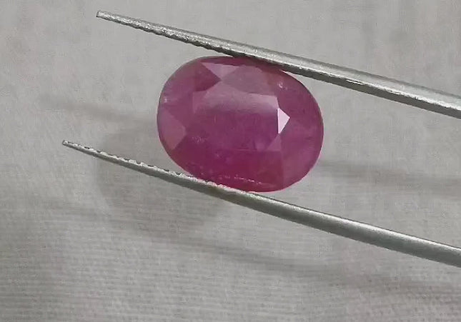 GSI Certified 4.39ct Ruby Natural Untreated Gemstone