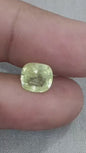 GSI Certified 3.60ct Yellow Sapphire, 100% Natural Untreated Gemstone