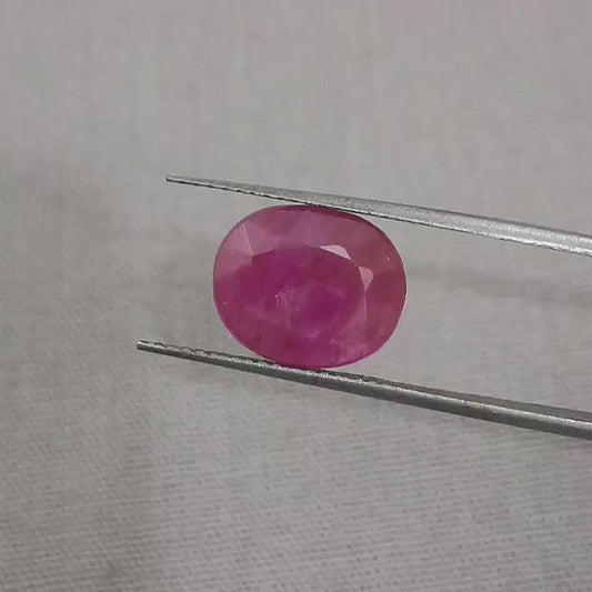 GSI Certified 4.54ct Ruby Natural Untreated Gemstone