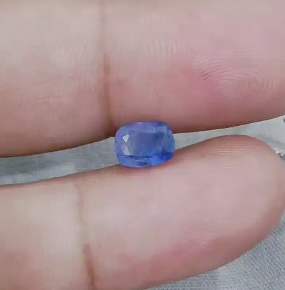 GSI Certified 1.68ct Blue Ceylon Sapphire, 100% Natural Untreated Gemstone