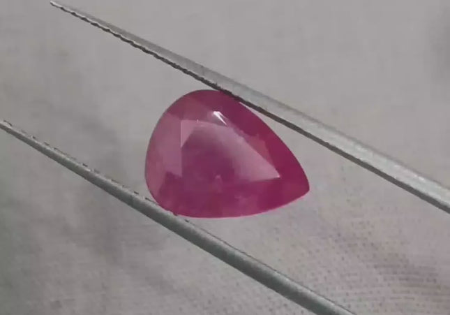 4.12ct Mozambique Ruby Natural Untreated Gemstone GSI Certified