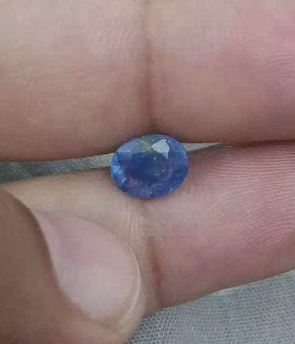 GSI Certified 2.27ct Blue Ceylon Sapphire, 100% Natural Gemstone