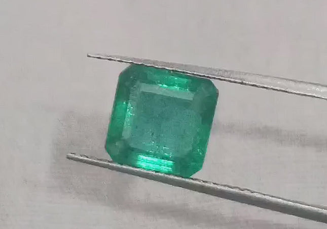 2.29ct Medium Deep Pure Green Emerald GSI Certified