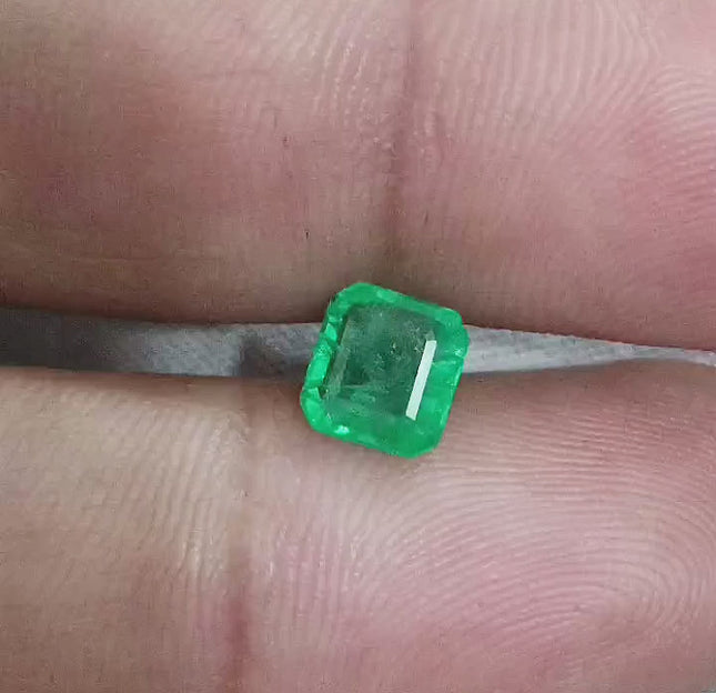 1.39ct Certified Natural Zambian Emerald, Vivid Green Stone