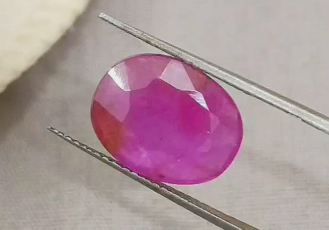 5.29ct Mozambique Ruby Natural Untreated Gemstone GSI Certified