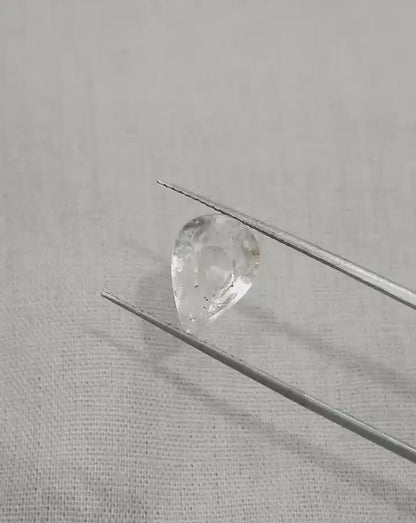 GSI Certified 3.50ct White Sapphire, 100% Natural Untreated Gemstone