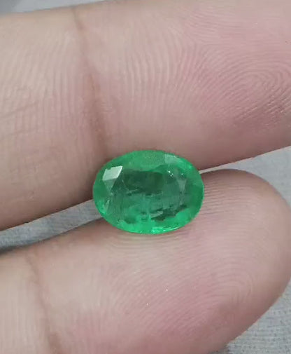 2.73ct Medium Intense Panjshir Emerald, 100% Natural Gemstone