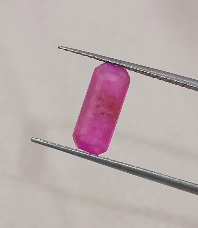 1.38ct Certified Untreated Natural Mozambique ruby.