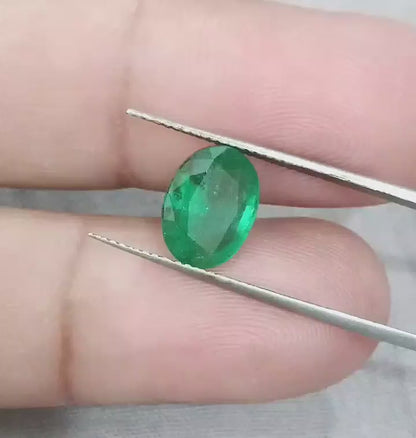 GSI Certified 2.80ct Deep Green Emerald, 100% Natural Gemstone