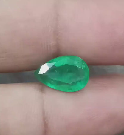 GSI Certified 3.78ct Medium Deep Emerald, Natural Earth Mined Gemstone