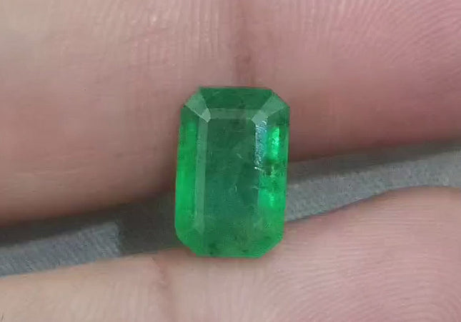 3.38ct Velvet Green Emerald GSI Certified