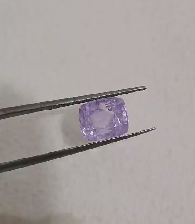 2.06ct Lavender Color Ceylon Sapphire , 100% Natural Untreated Gemstone