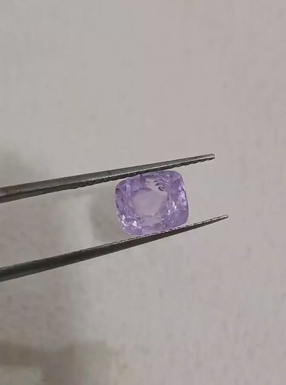 2.06ct Lavender Color Ceylon Sapphire , 100% Natural Untreated Gemstone