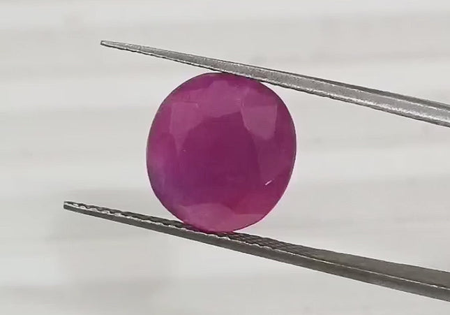 GSI Certified 5.49ct Ruby , 100% Natural Ruby