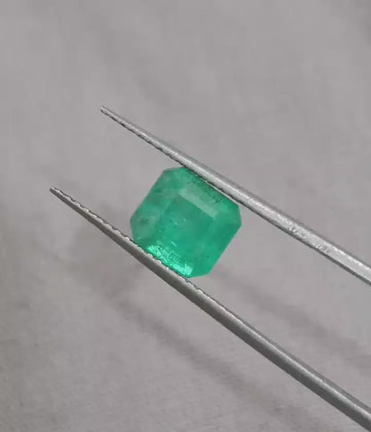 1.68ct Medium Vivid Green Panjshir Emerald, 100% Natural Earth Mined Gemstone