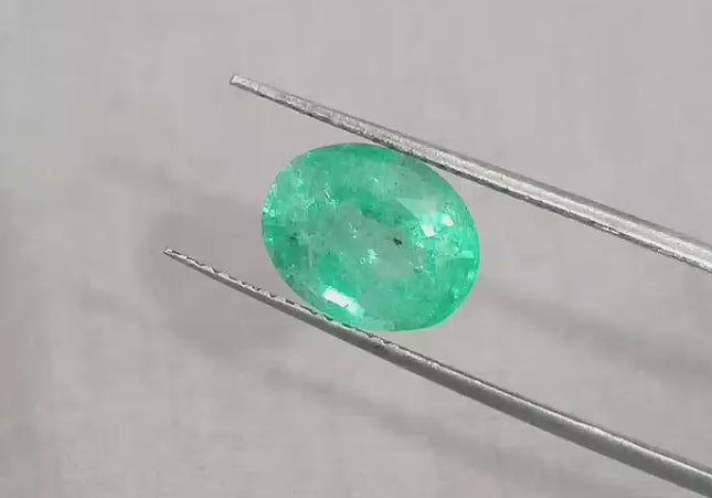 2.76ct Pastel Green Natural Russian Emerald