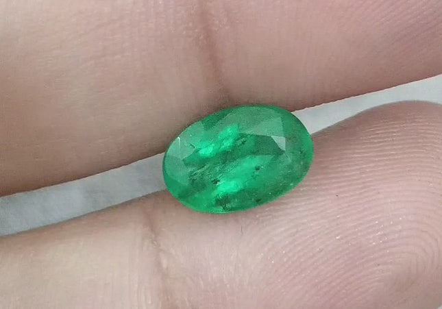 2.40ct Vivid Deep Green Swat Emerald, Natural Gemstone