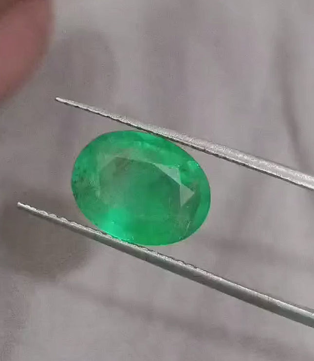 2.45ct Panjshir Emerald, Certified Natural Vivid Green Stone