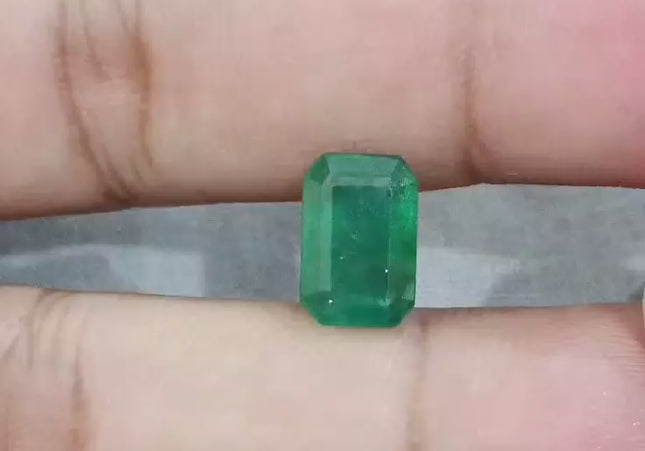 GSI Certified 3.22ct Zambian Emerald