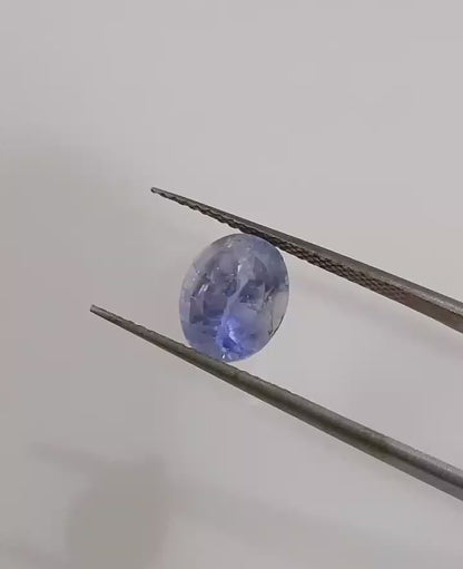 GSI Certified 2.83ct Blue Ceylon Sapphire , 100% Natural Untreated Earth Mined Gemstone