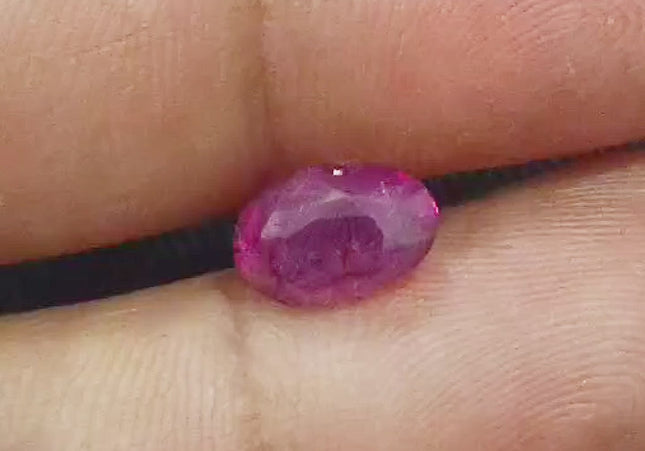 IGI Certified 3.48ct Deep Purple Red mozambique Ruby, Natural Untreated Gemstone