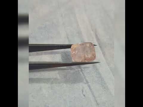 Padparadscha Sapphire 7.08ct IGI Certified Untreated Natural Orangy Pink Cushion Cut Loose Gemstone