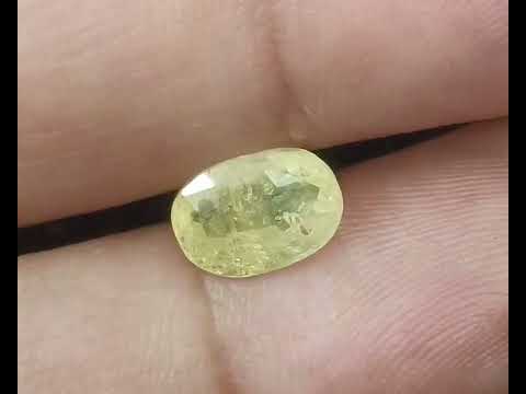 GSI Certified 2.88ct Unheated Yellow Sapphire Natural Untreated Gemstone