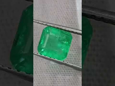 Colombian Emerald 1.34ct Natural Vivid Green Octagon Cut Loose Stone