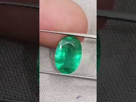 Swat Emerald 3.60ct Vivid Deep Green Natural Oval Cut Loose Gemstone