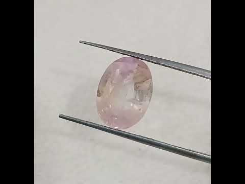 Padparadscha Sapphire IGI Certified 3.67ct Natural Untreated Pinkish Orange Oval Cut Loose Gemstone