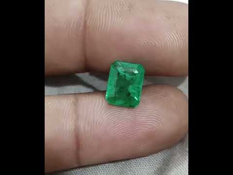 Zambian Emerald 2.76ct Natural Medium Deep Green Octagon Cut Gemstone