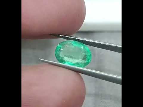 Certified 2.15ct Natural Zambian Emerald, Eye Clean Medium Light Green Stone.