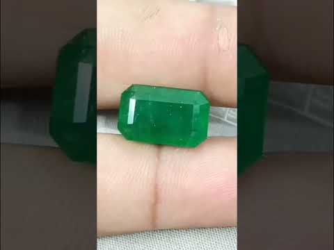 Natural Emerald 10.38ct Certified Zambian Deep Velvet Green Octagon Cut Gemstone