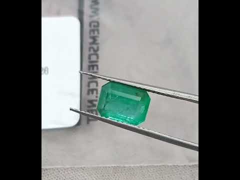 Zambian Emerald 1.70ct Certified Natural Deep Green Octagon Cut Gemstone