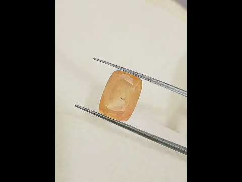 Unheated Padparadscha Sapphire 5.28ct Natural IGI Certified Cushion Cut Pinkish Orange Loose Gemstone