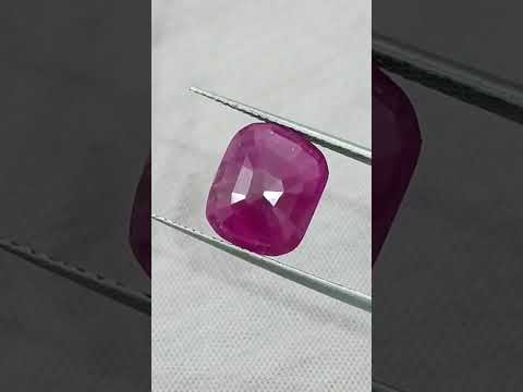 Natural Ruby 5.87ct Certified untreated Cushion Cut Loose Gemstone