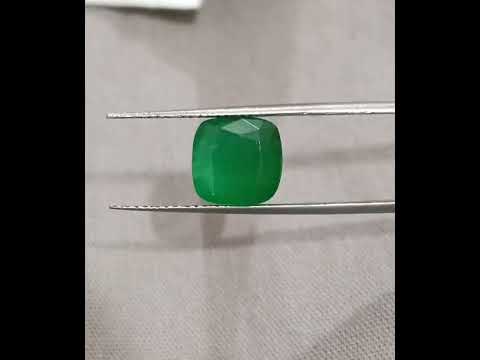 Zambian Emerald 2.87ct Natural Deep Pure Green Cushion Cut Loose Gemstone